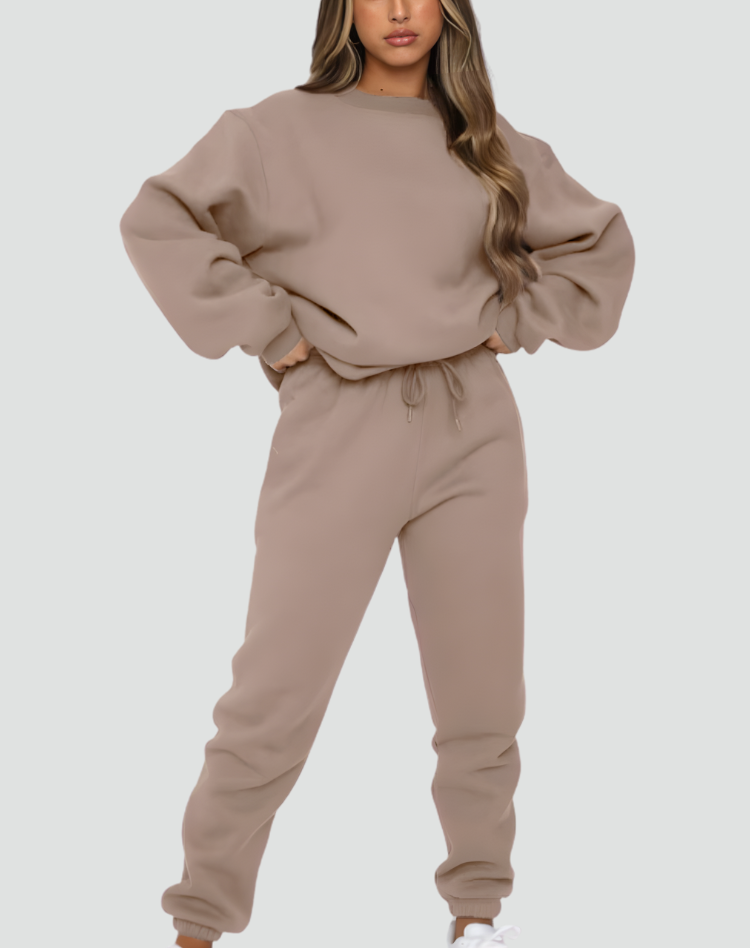 Mileelella | Conjunto de Lounge Tejido con Suéter y Pantalones