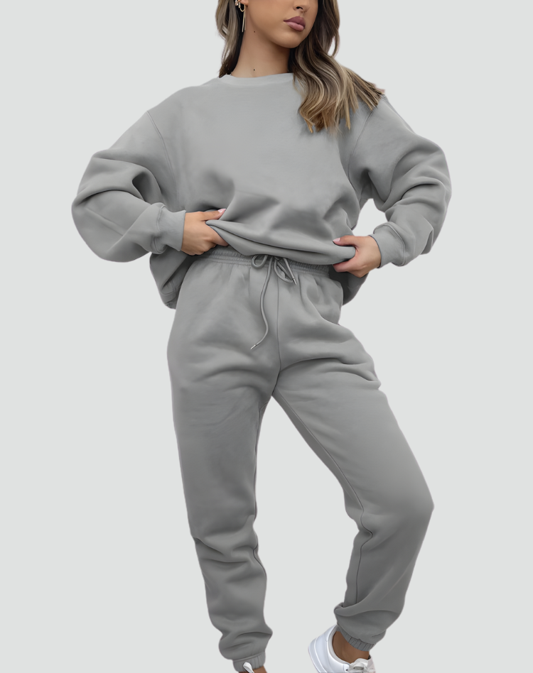 Mileelella | Conjunto de Lounge Tejido con Suéter y Pantalones