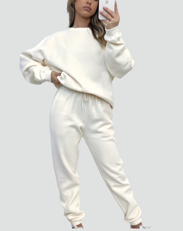Mileelella | Conjunto de Lounge Tejido con Suéter y Pantalones