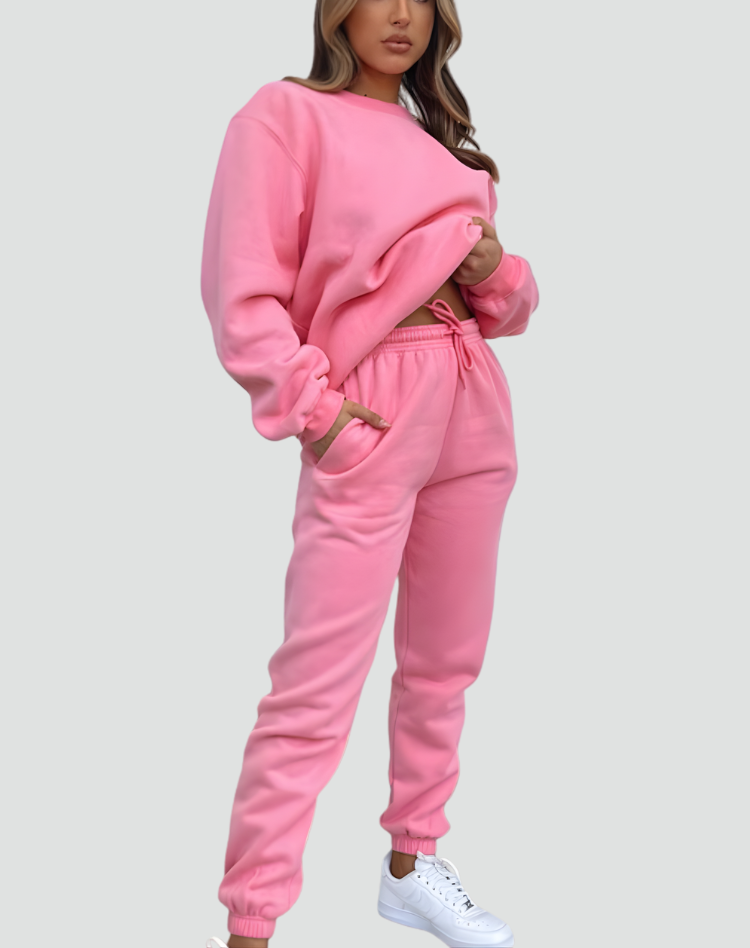 Mileelella | Conjunto de Lounge Tejido con Suéter y Pantalones
