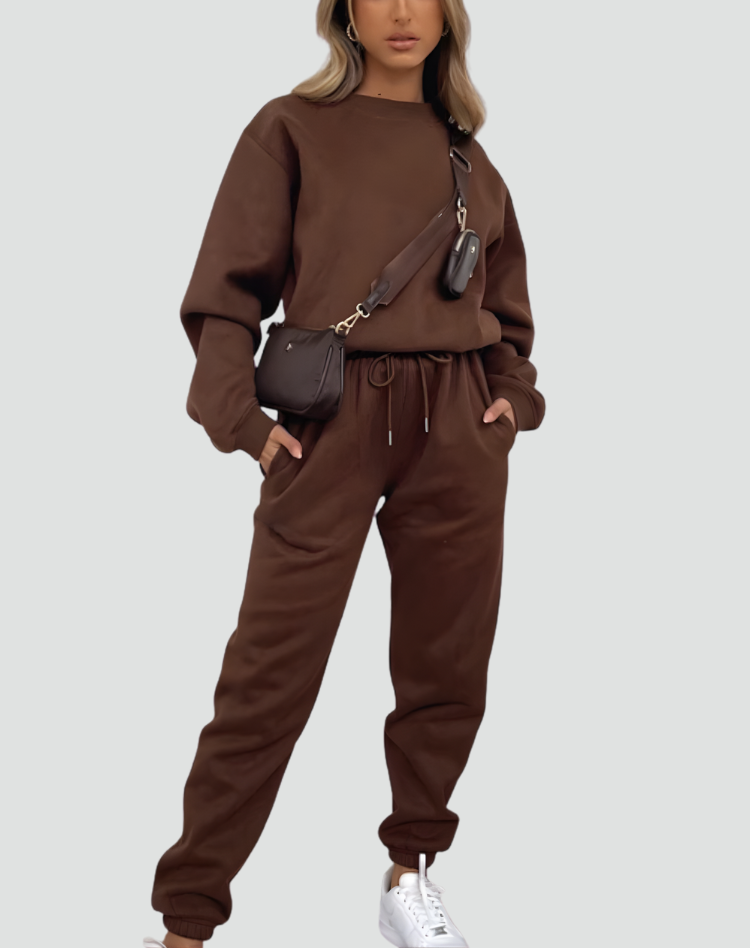 Mileelella | Conjunto de Lounge Tejido con Suéter y Pantalones