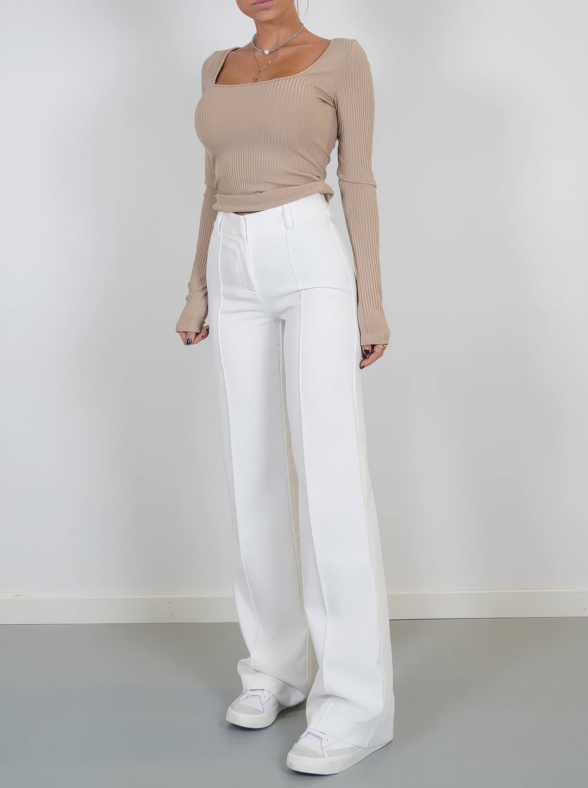 Lumazone | Pantalones de Pierna Recta de Cintura Alta