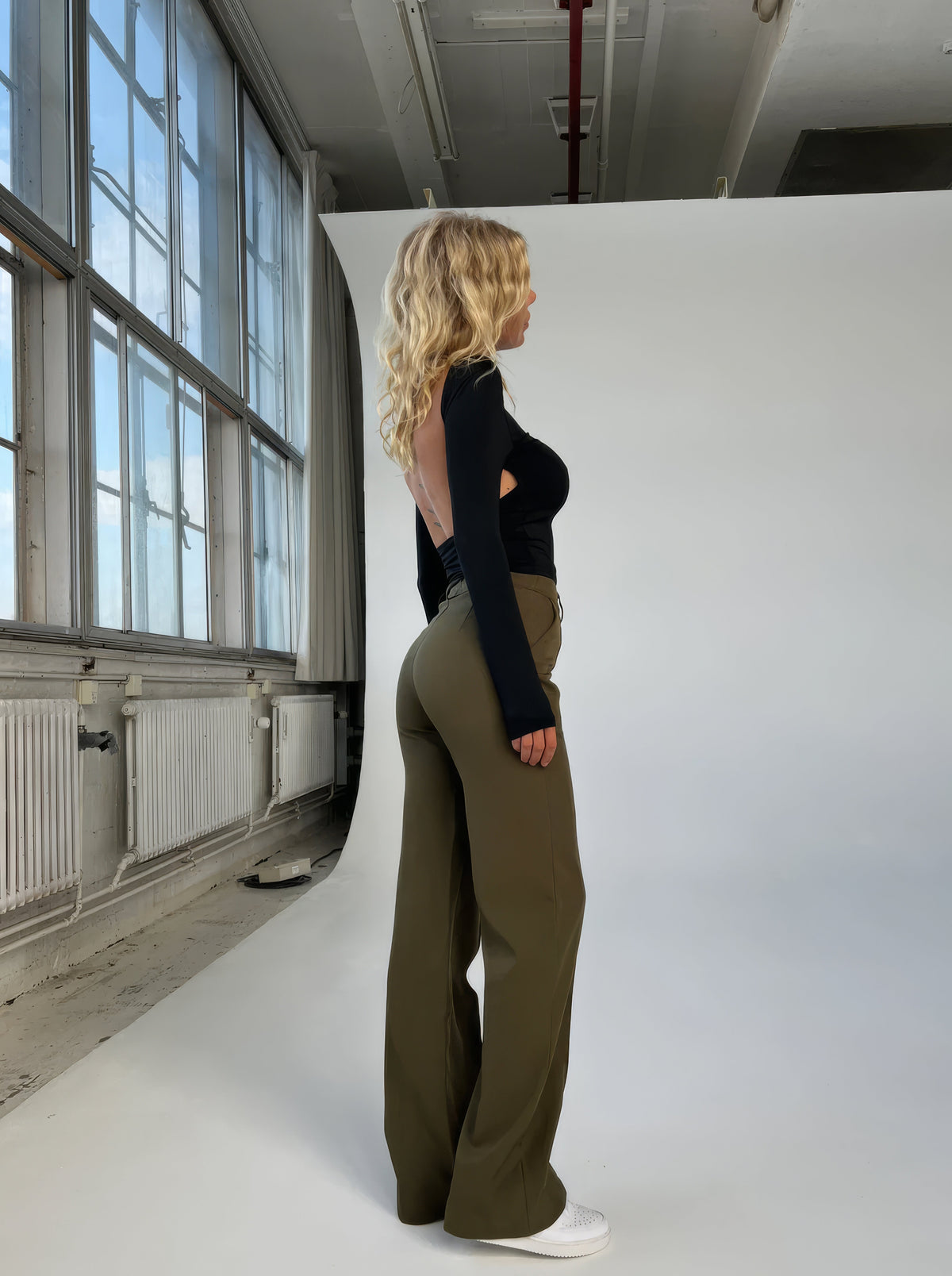 Lumazone | Pantalones de Pierna Recta de Cintura Alta