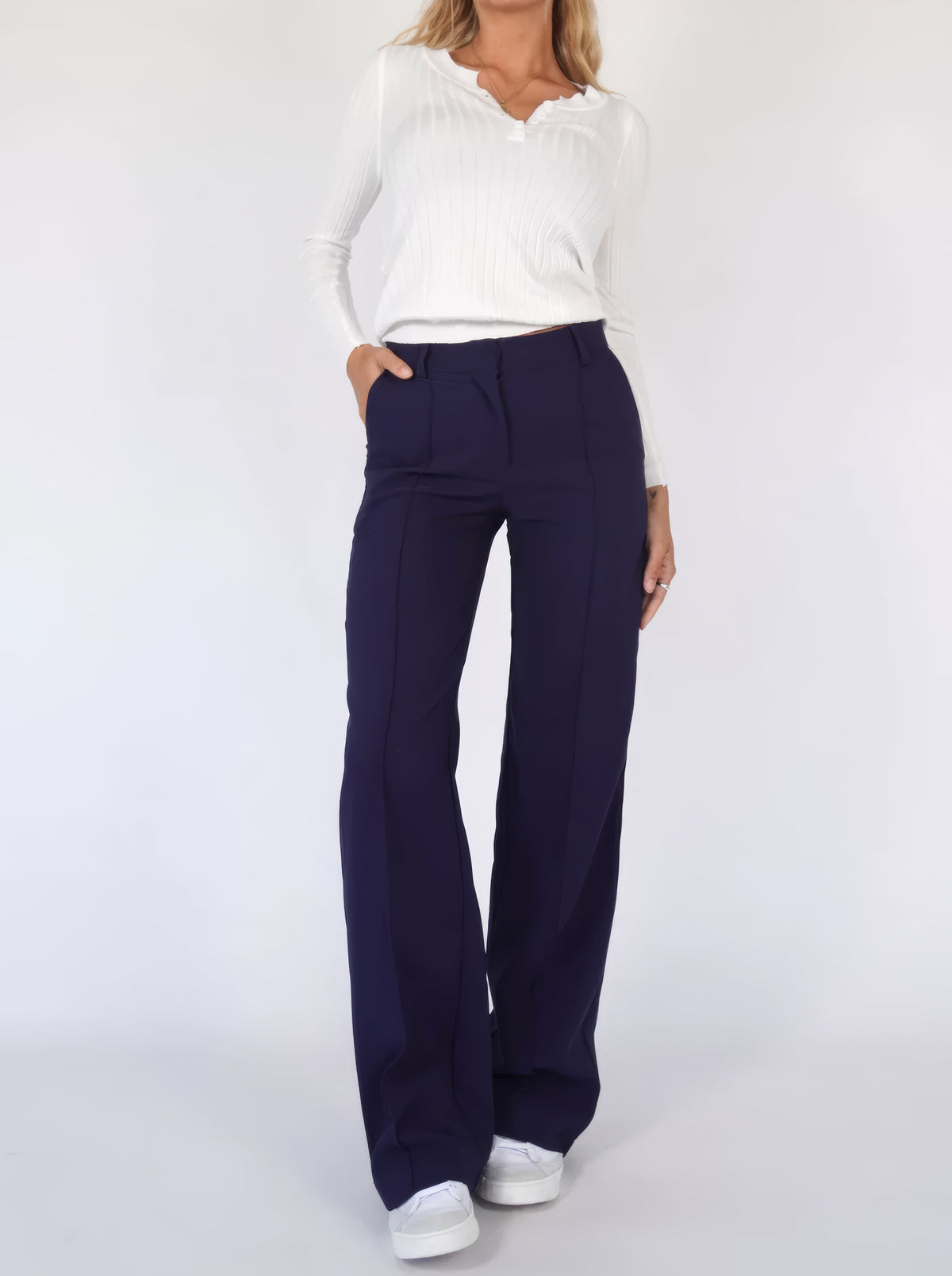 Lumazone | Pantalones de Pierna Recta de Cintura Alta