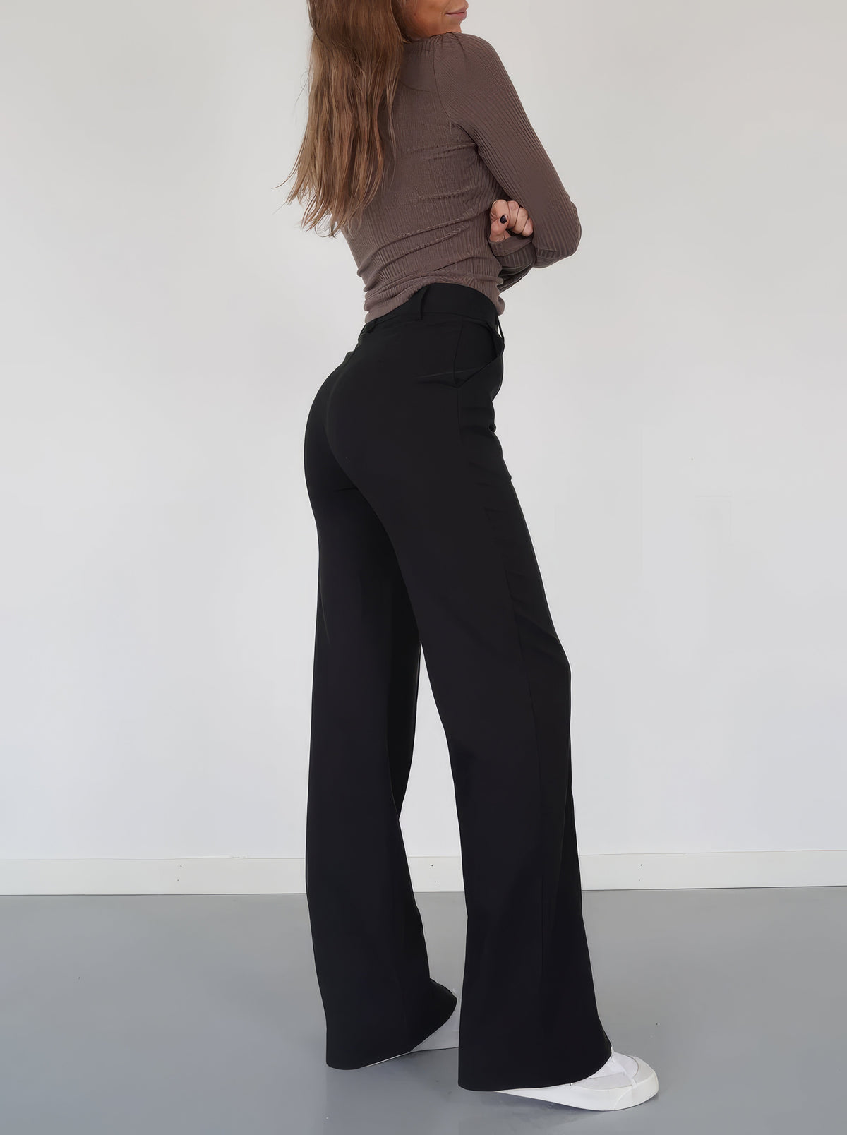 Lumazone | Pantalones de Pierna Recta de Cintura Alta