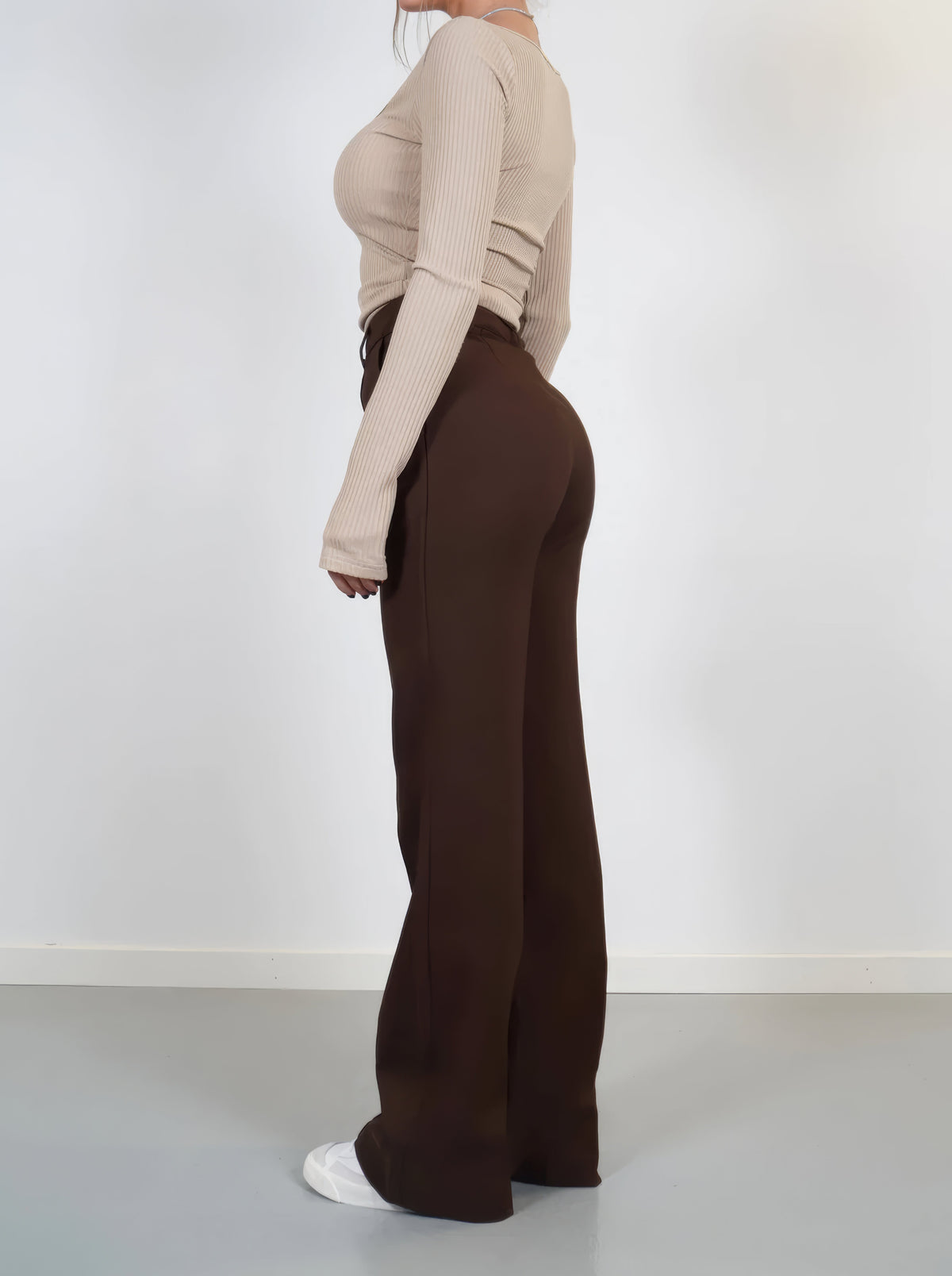 Lumazone | Pantalones de Pierna Recta de Cintura Alta