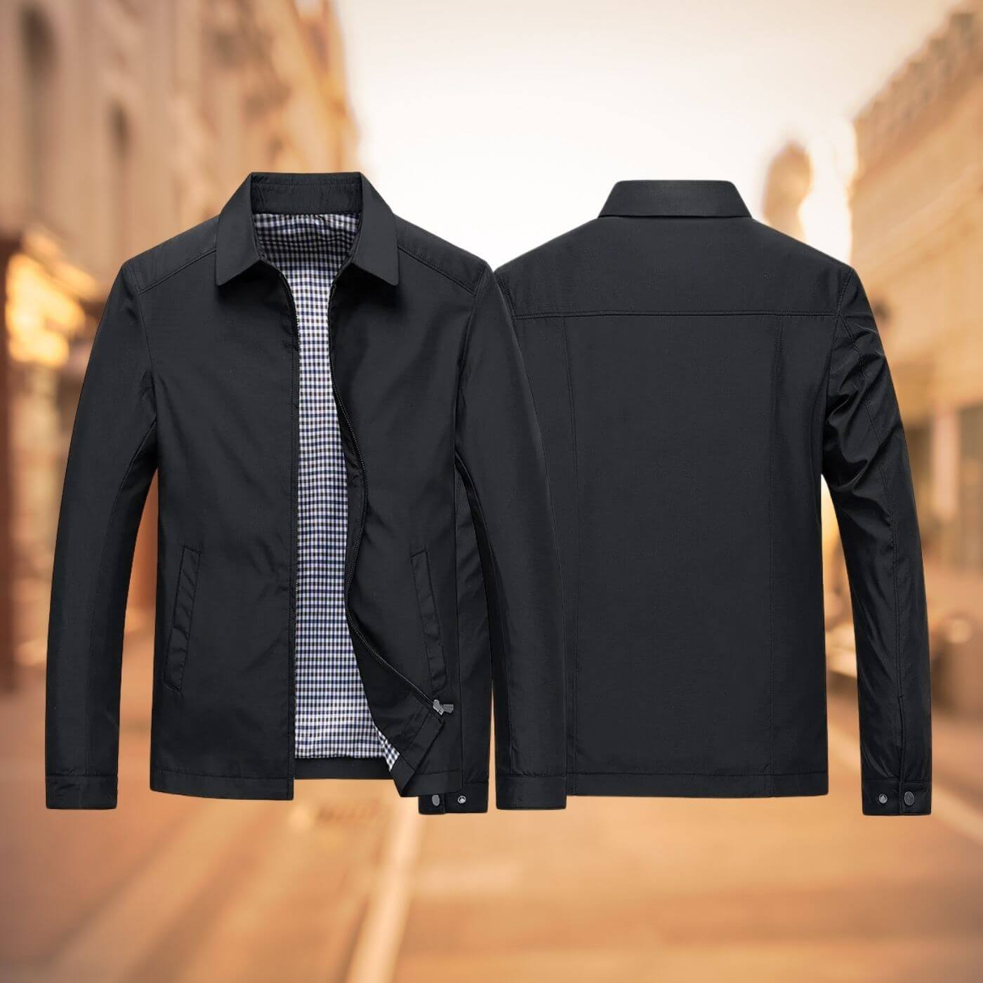Higinio | Chaqueta De Cuello Alto, Manga Larga Y Cremallera Frontal