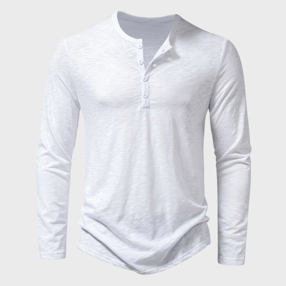 Quilinux | Camisa Henley de Manga Larga con Botones