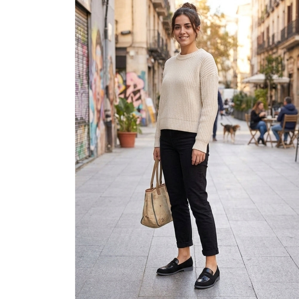 Minka | Mocasines De Ante Sin Cordones Con Detalles De Textura De Cocodrilo