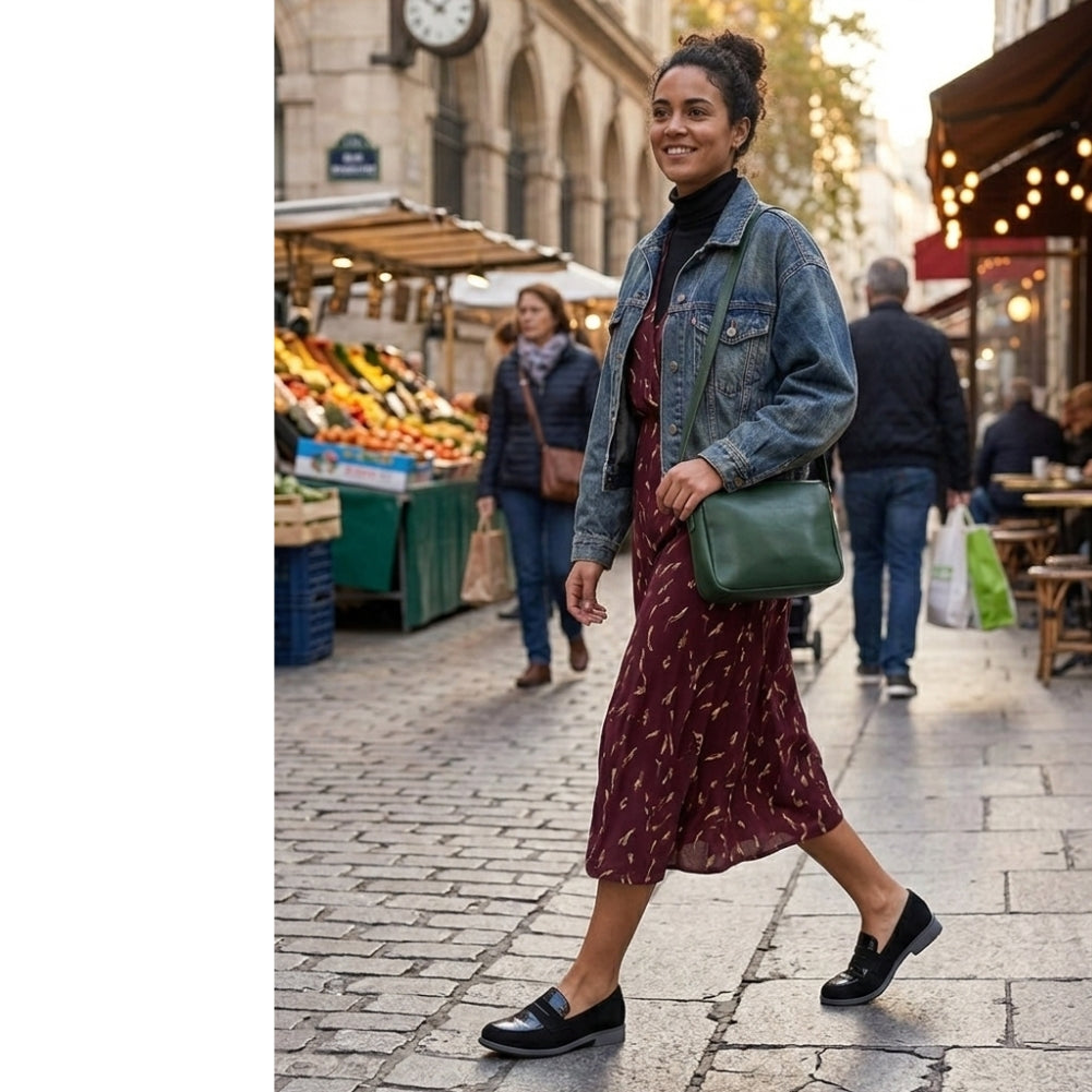 Minka | Mocasines De Ante Sin Cordones Con Detalles De Textura De Cocodrilo
