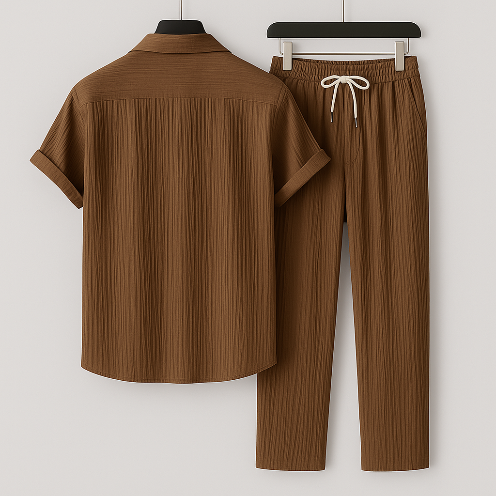 Pánfilo - Conjunto de Camiseta de manga corta Holgada y Pantalones con Cordón