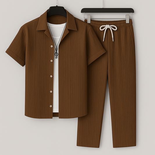 Pánfilo - Conjunto de Camiseta de manga corta Holgada y Pantalones con Cordón