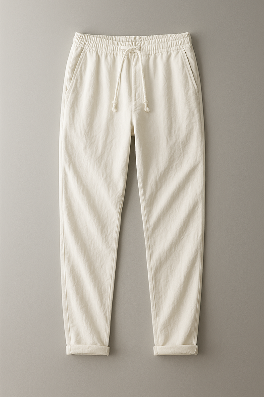 Preston - Pantalones De Mezcla De Lino Con Cordón en La Cintura De Preston