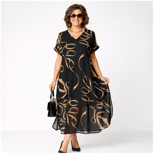 Pavla - Elegante Vestido De Manga Corta