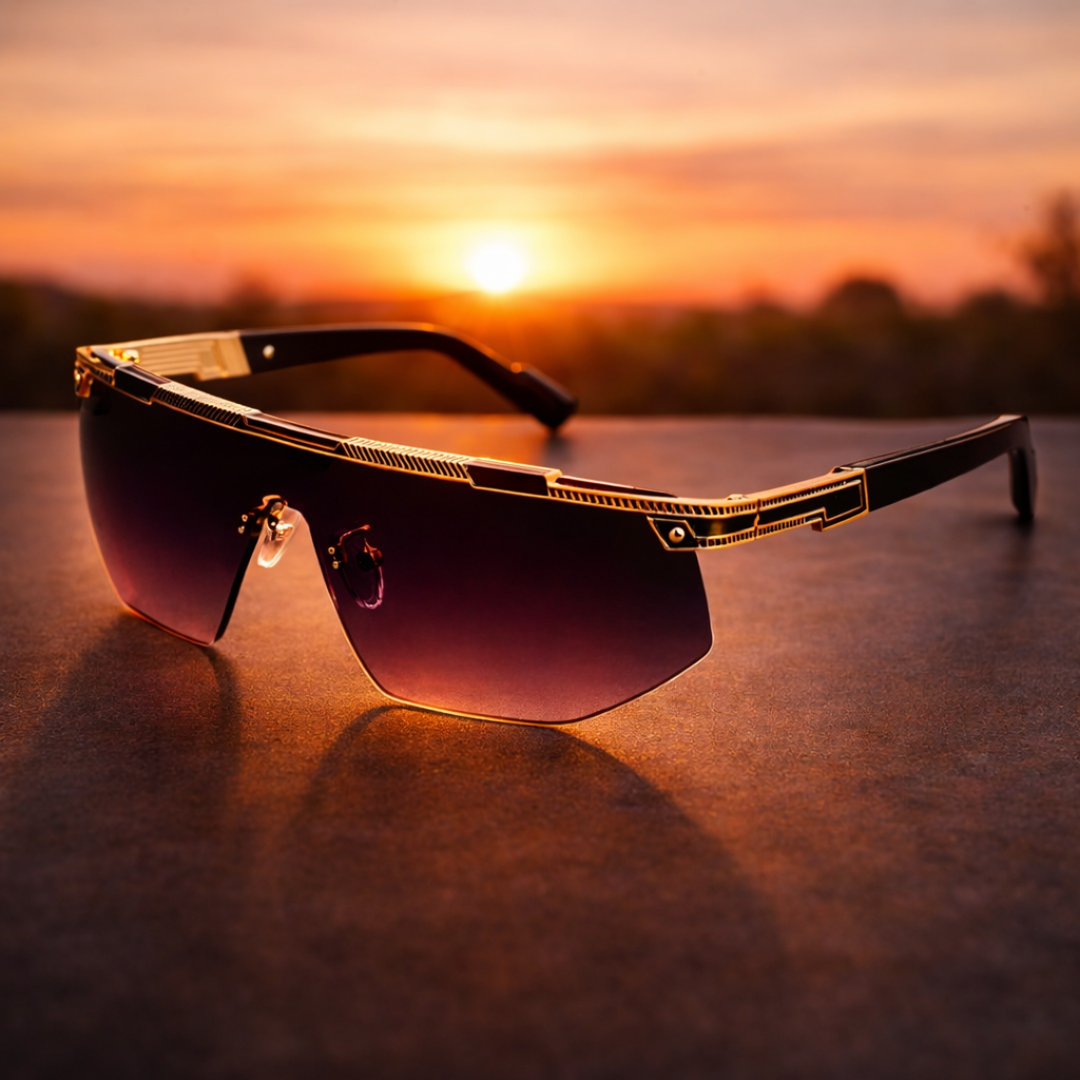 GlareVibe - Gafas De Sol Sin Montura Lentes Irregulares