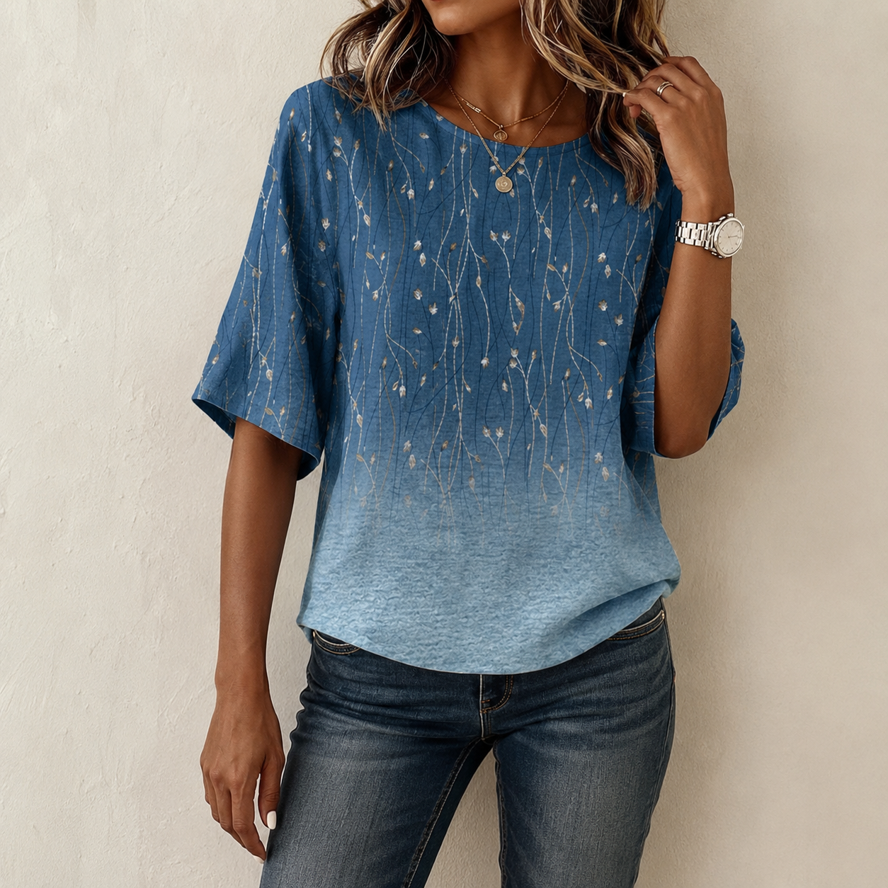Eelene | Blusa Con Estampado Degradado