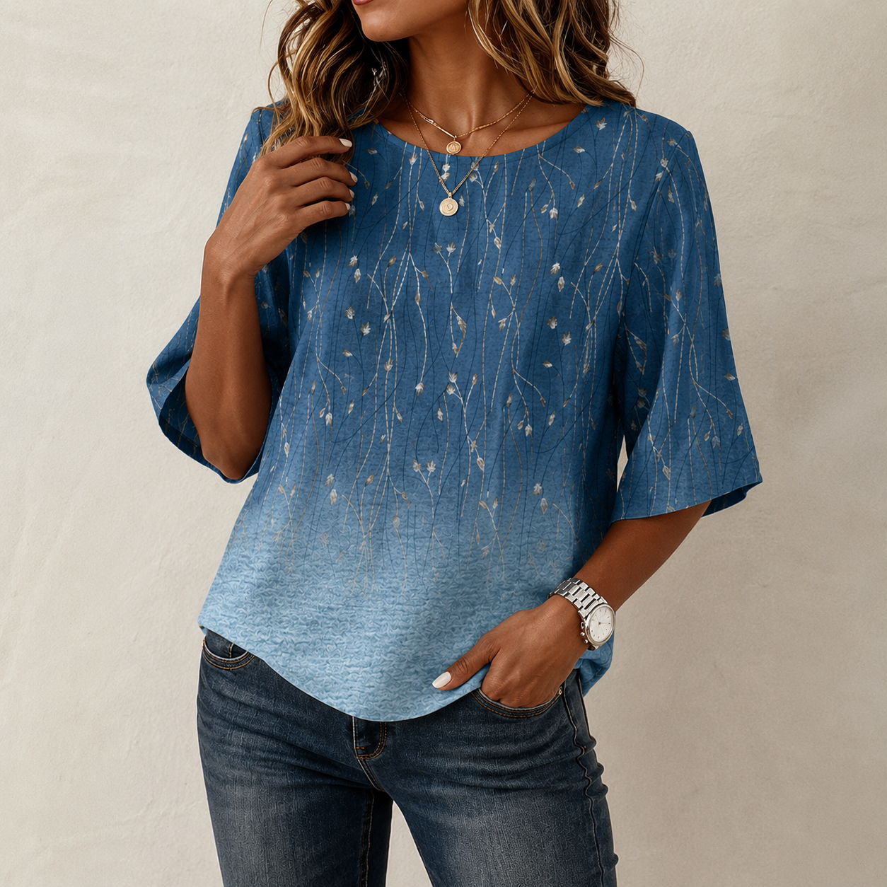 Eelene | Blusa Con Estampado Degradado