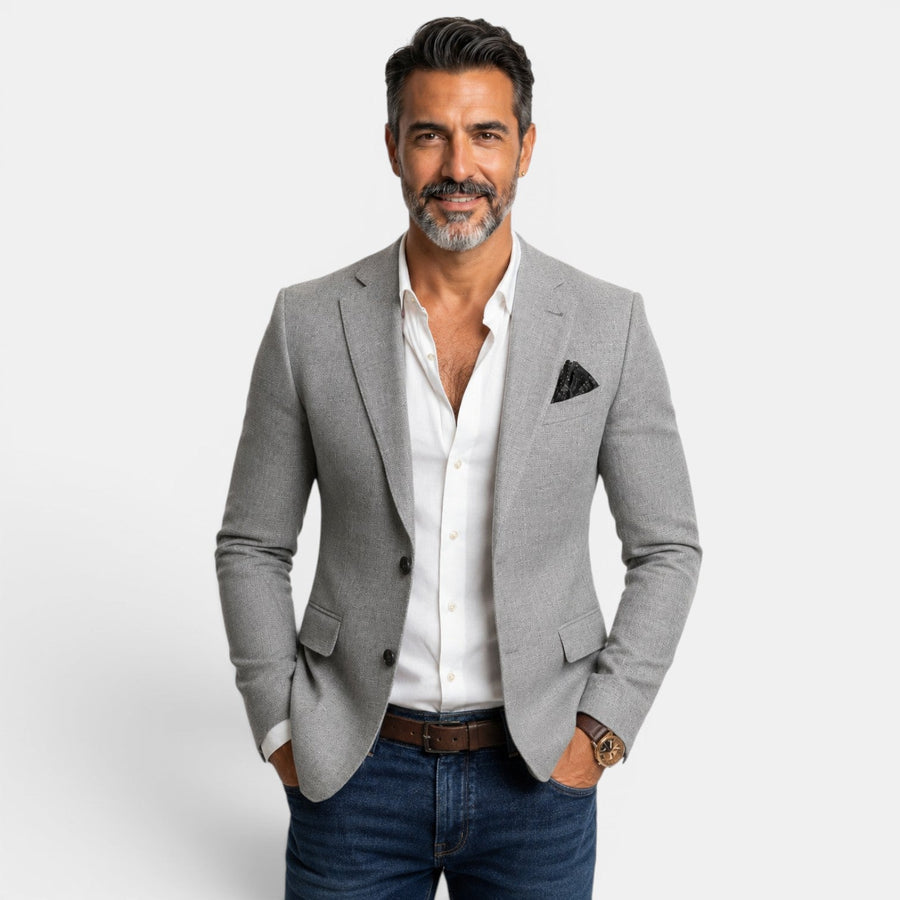 Egidio | Blazer Texturizado con Solapas y Dos Botones