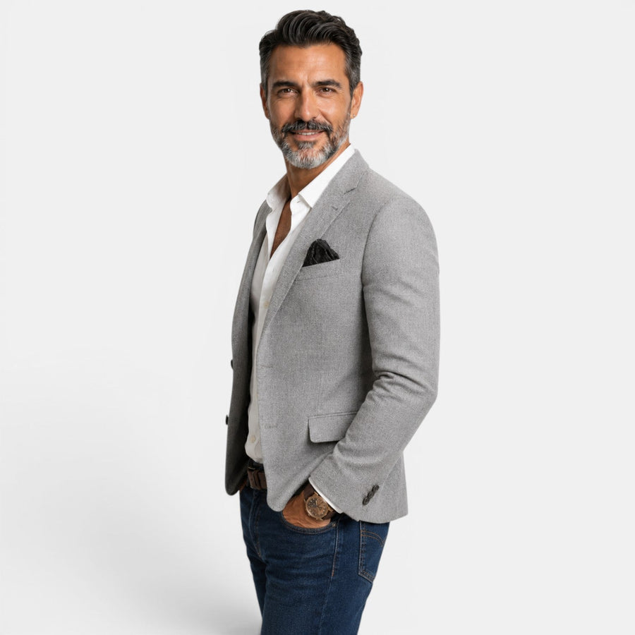 Egidio | Blazer Texturizado con Solapas y Dos Botones