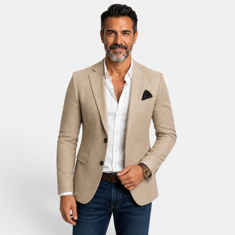 Egidio | Blazer Texturizado con Solapas y Dos Botones