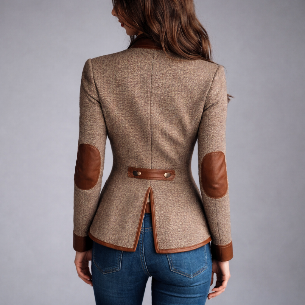 Yvanna | Chaqueta Tweed de Manga Larga con Botones