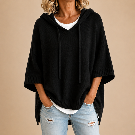 Delora | Suéter Oversized de Punto con Capucha