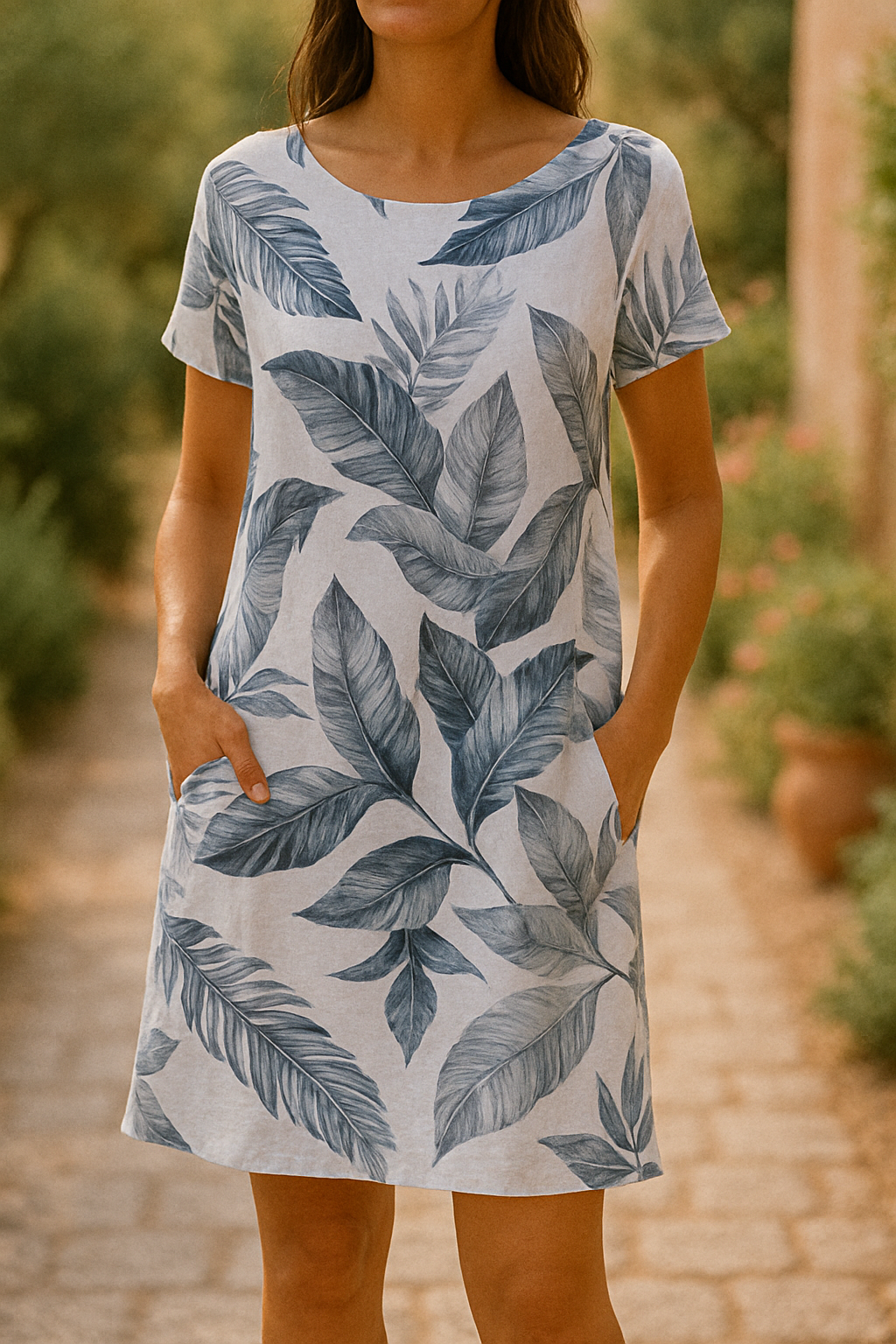 Frankie | Vestido Corto Estampado Floral Bolsillos