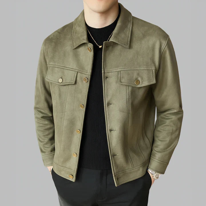 Davila | Chaqueta de Ante de Manga Larga