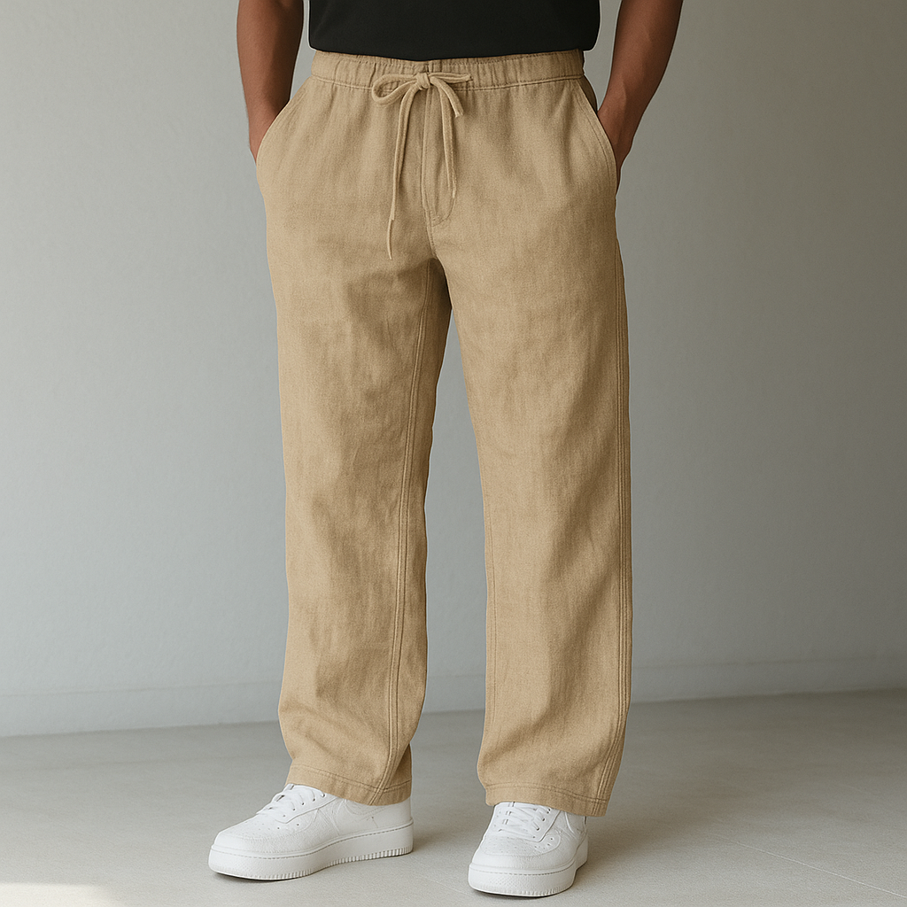 Carrol | Pantalón Lino Hombre Cordón Casual