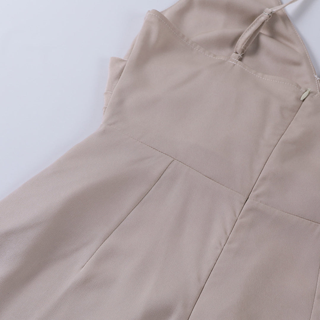 Adelajda | Vestido Largo Escote V Abertura Lateral