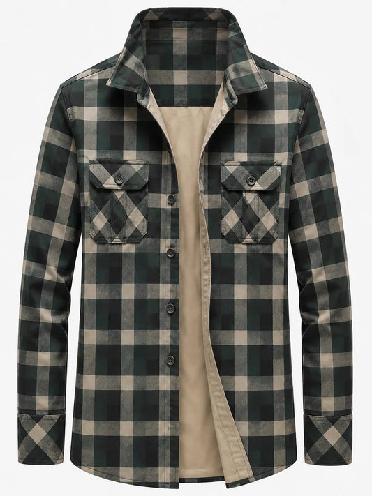 Angus | Camisa Chaqueta de Cuadros con Bolsillos