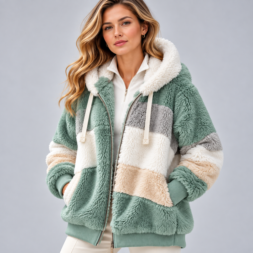 Mafalda | Chaqueta con Textura Suave y Capucha