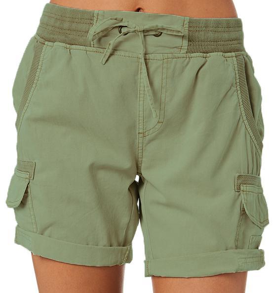 Audria | Pantalones Cortos Cargo Informales Con Cintura Elástica