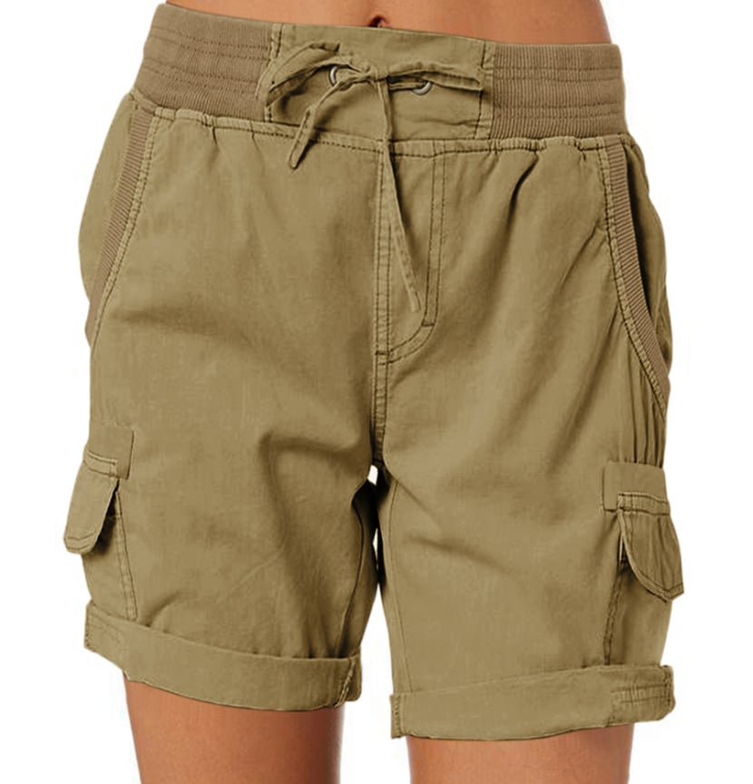 Audria | Pantalones Cortos Cargo Informales Con Cintura Elástica