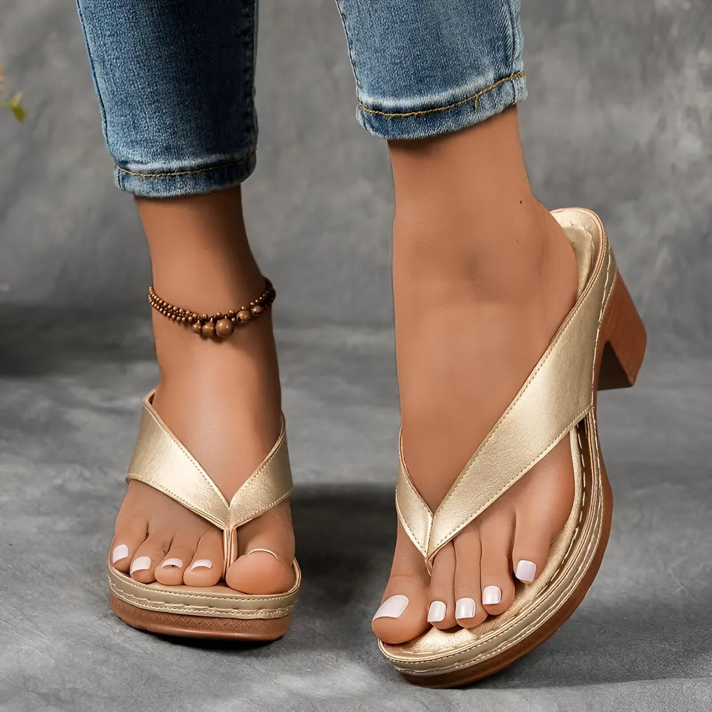 Gerta - Sandalias De Tiras Con Tacón De Bloque