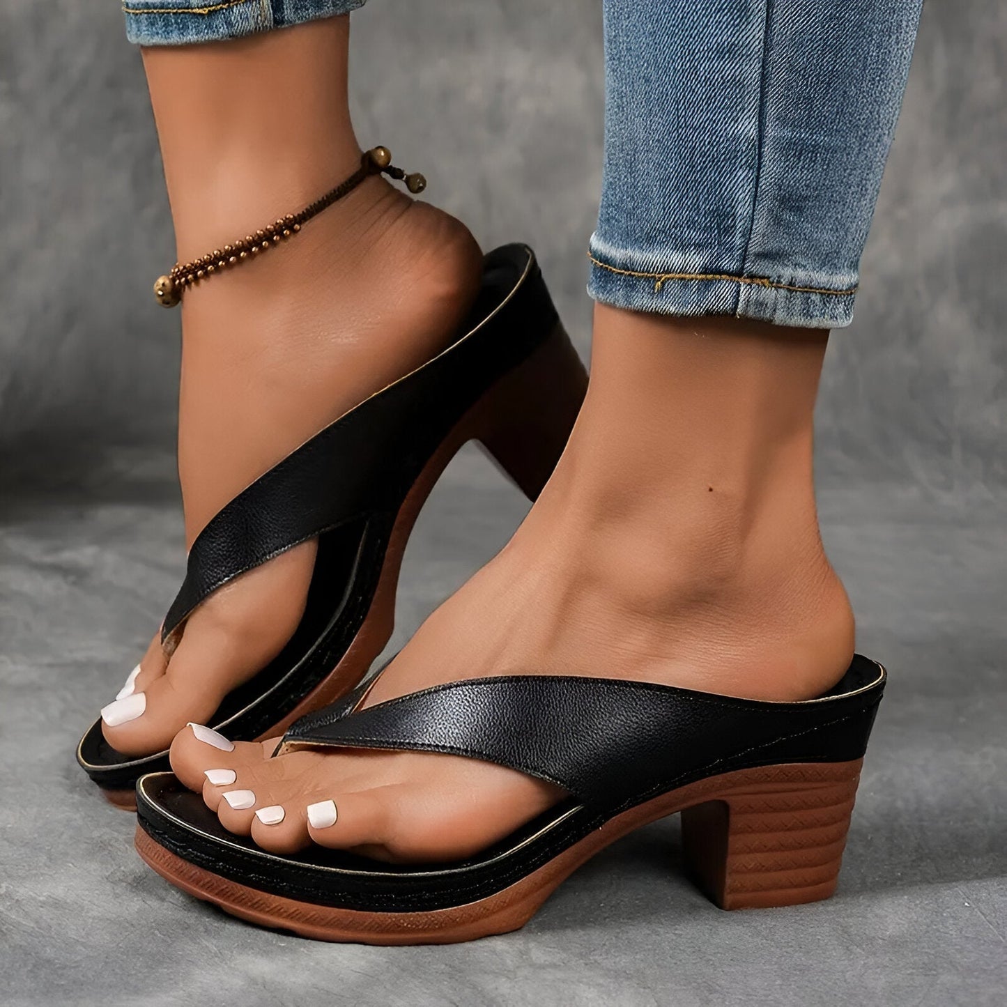 Gerta - Sandalias De Tiras Con Tacón De Bloque