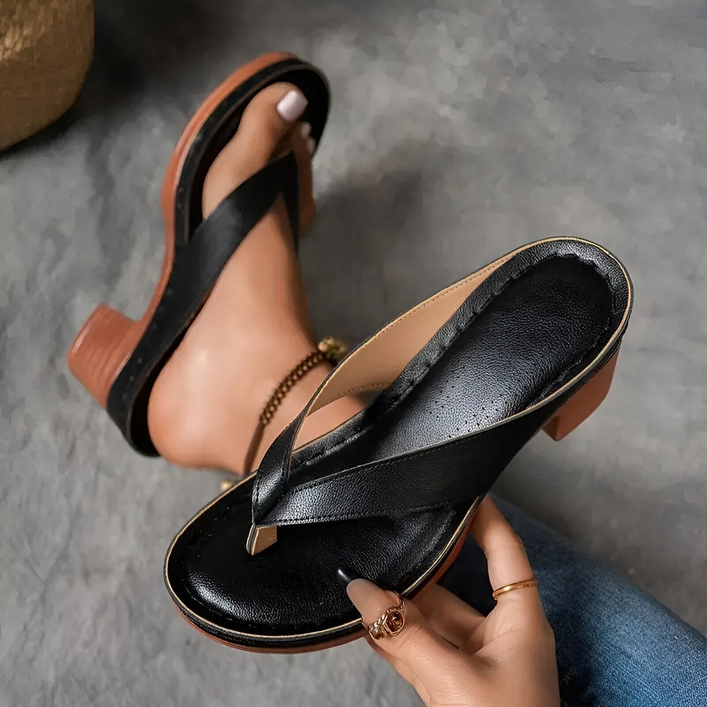 Gerta - Sandalias De Tiras Con Tacón De Bloque