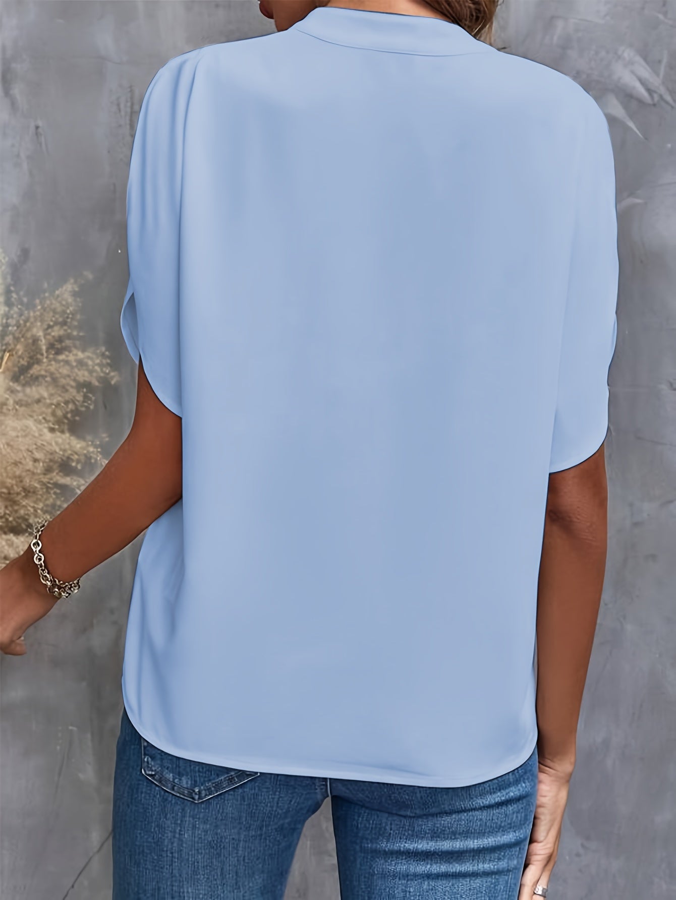 Carros | Blusa De Corte Holgado Con Cuello en V Y Mangas Con Volantes