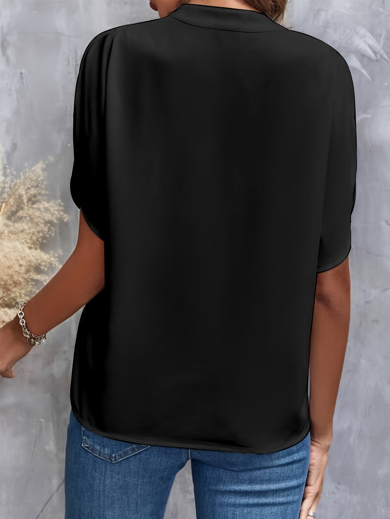 Carros | Blusa De Corte Holgado Con Cuello en V Y Mangas Con Volantes