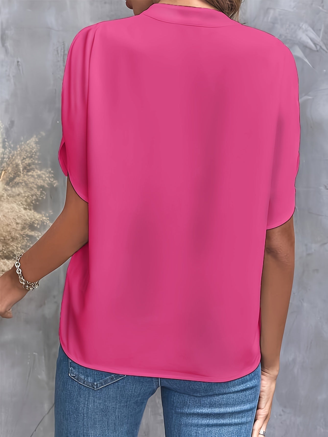 Carros | Blusa De Corte Holgado Con Cuello en V Y Mangas Con Volantes