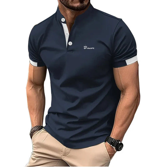 Alexander | Camisa con Cuello Mao y Mangas Cortas