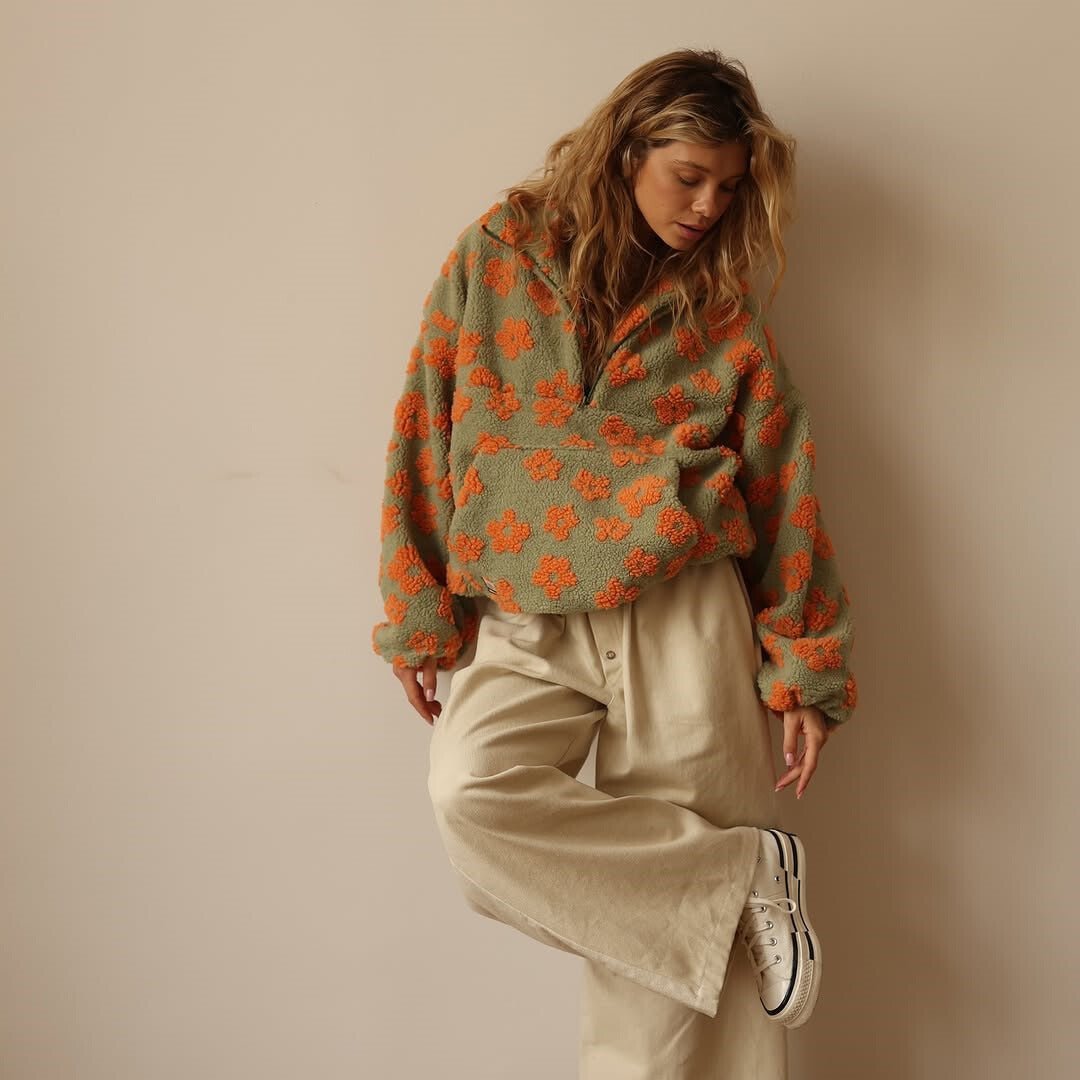 Rheaiys | Suéter Oversized con Media Cremallera