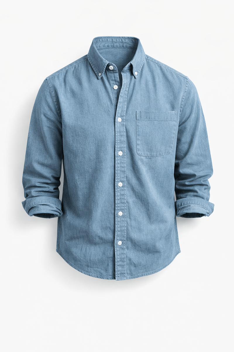 Bukayo | Camisa Clásica De Manga Larga Con Botones Y Bolsillo en El Pecho