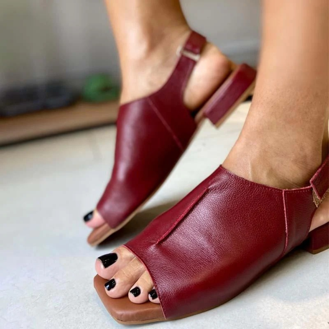 Ksusha | Sandalias De Tacón Grueso Con Puntera Abierta Y Tiras Traseras