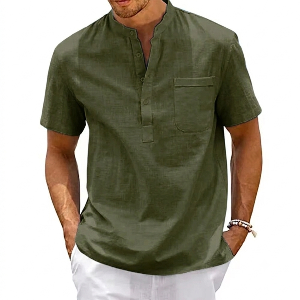 Giovani | Camisa Manga Corta Cuello Abotonado