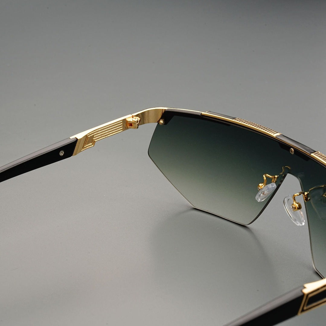 GlareVibe - Gafas De Sol Sin Montura Lentes Irregulares