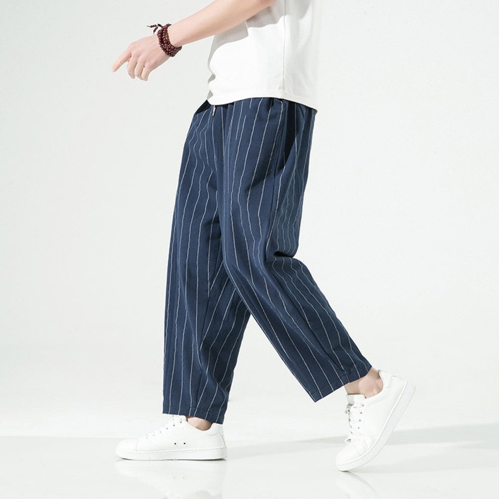 Milner | Pantalones Cortos de Corte Ancho a Rayas