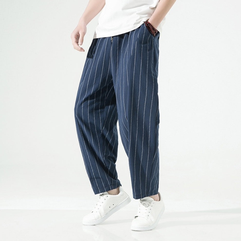 Milner | Pantalones Cortos de Corte Ancho a Rayas