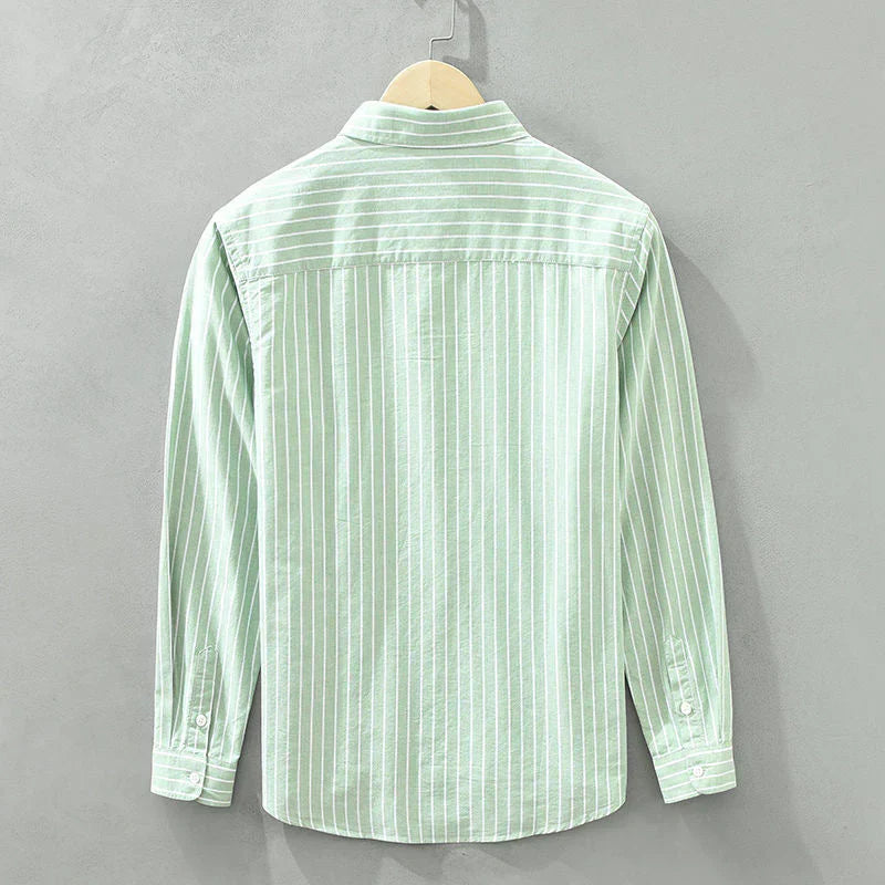 Edwin | Camisa De Manga Larga a Rayas Con Botones