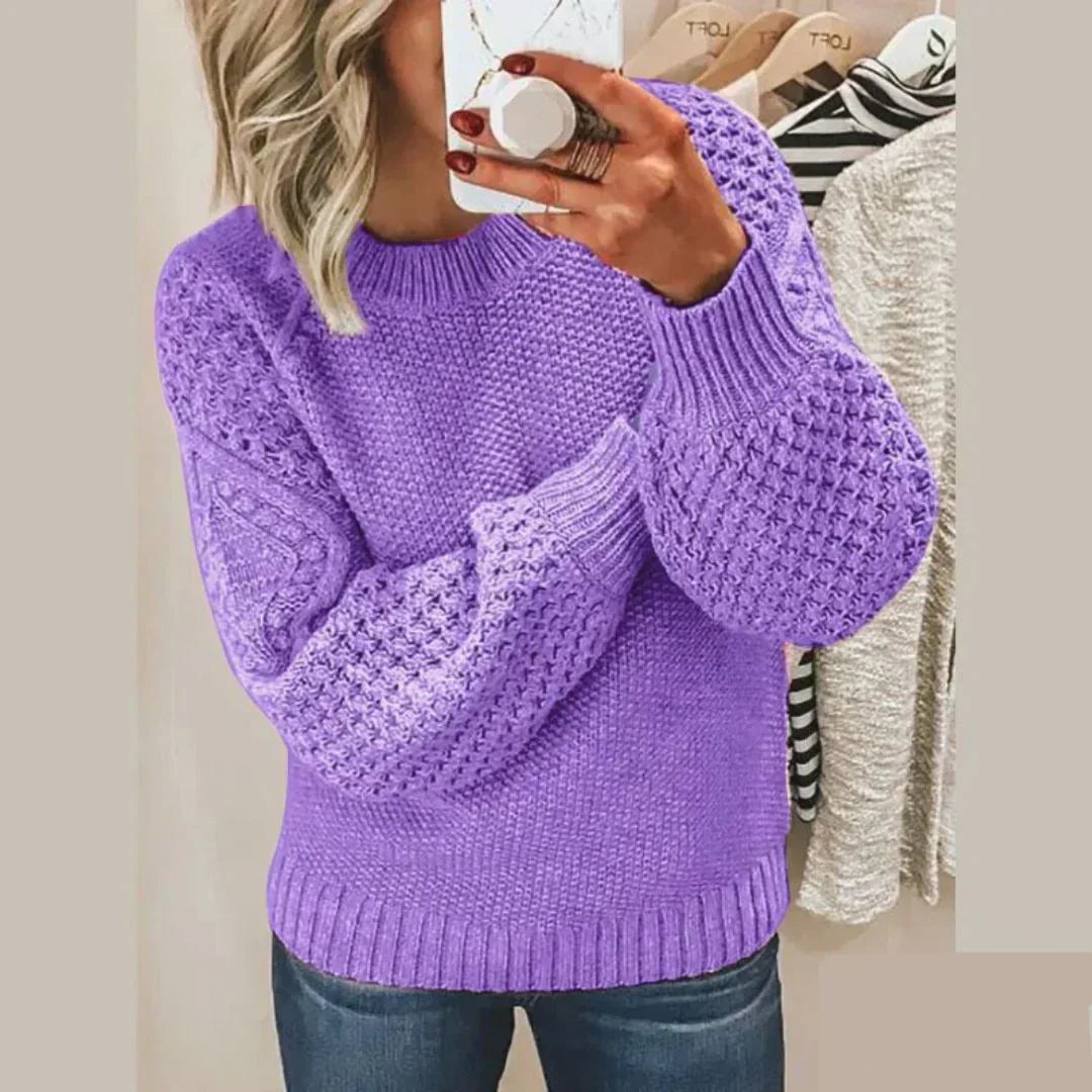 Kirti | Suéter De Punto Texturizado Con Cuello Redondo